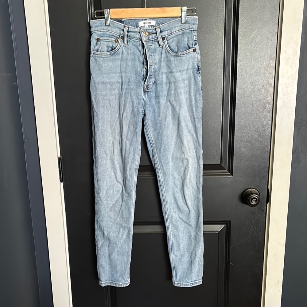 Re/Done Blue Straight Leg Jeans